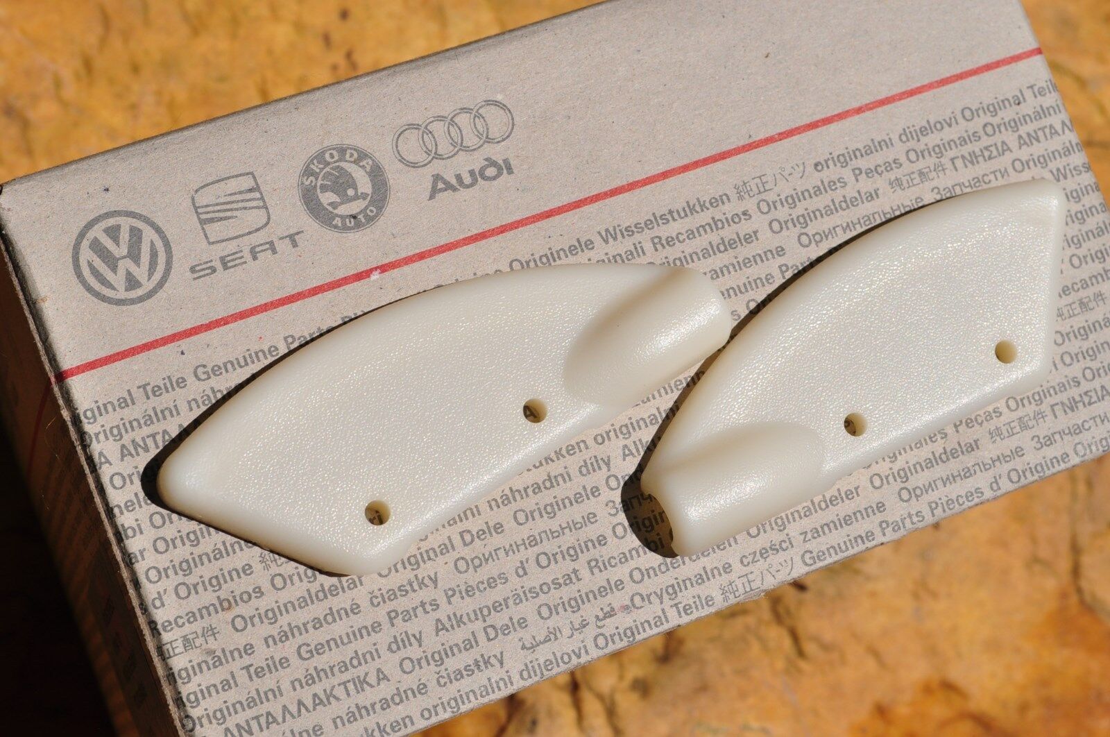 VW MK1 Golf Cabriolet Convertible Top Boot Fastener Cable Covers- White -NOS- 