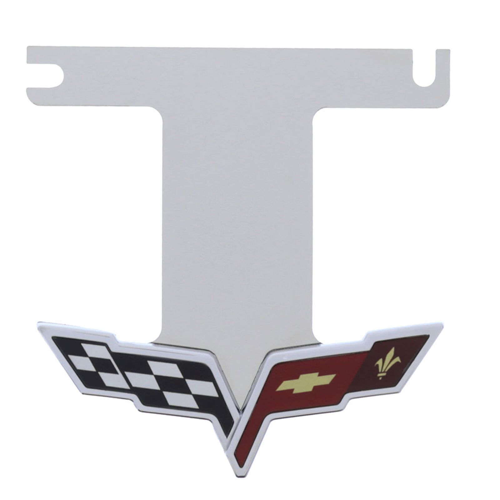 Corvette C6 Contour Logo Rear Exhaust Enhancer Plate (Chrome)