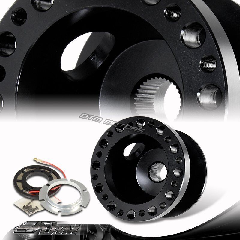 Black Aluminum 6-Hole Steering Wheel Hub Adapter Kit For Toyota/Corolla/Celica