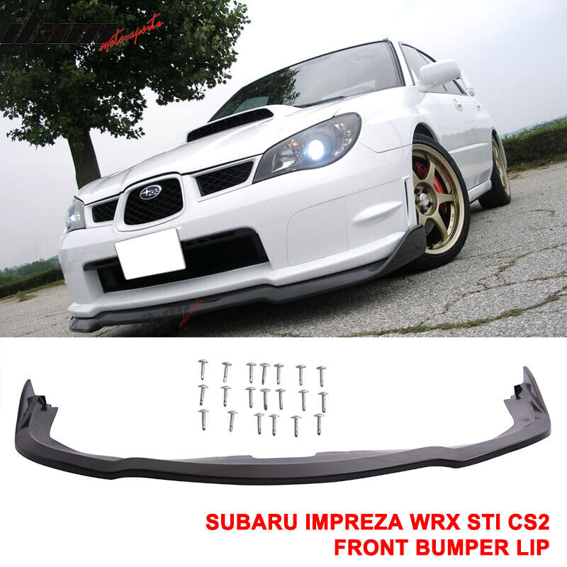Fits 06-07 Subaru Impreza WRX STI CS2 PP Front Bumper Lip Splitter Unpainted