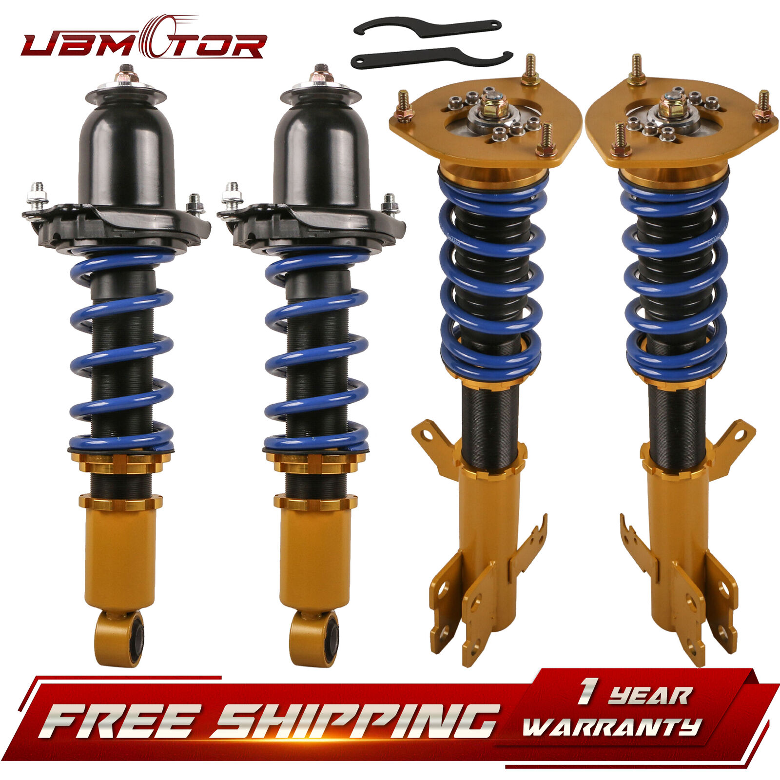 4X Front + Rear Coilovers Shocks Struts For 2000-2006 Toyota Celica  Adj Height