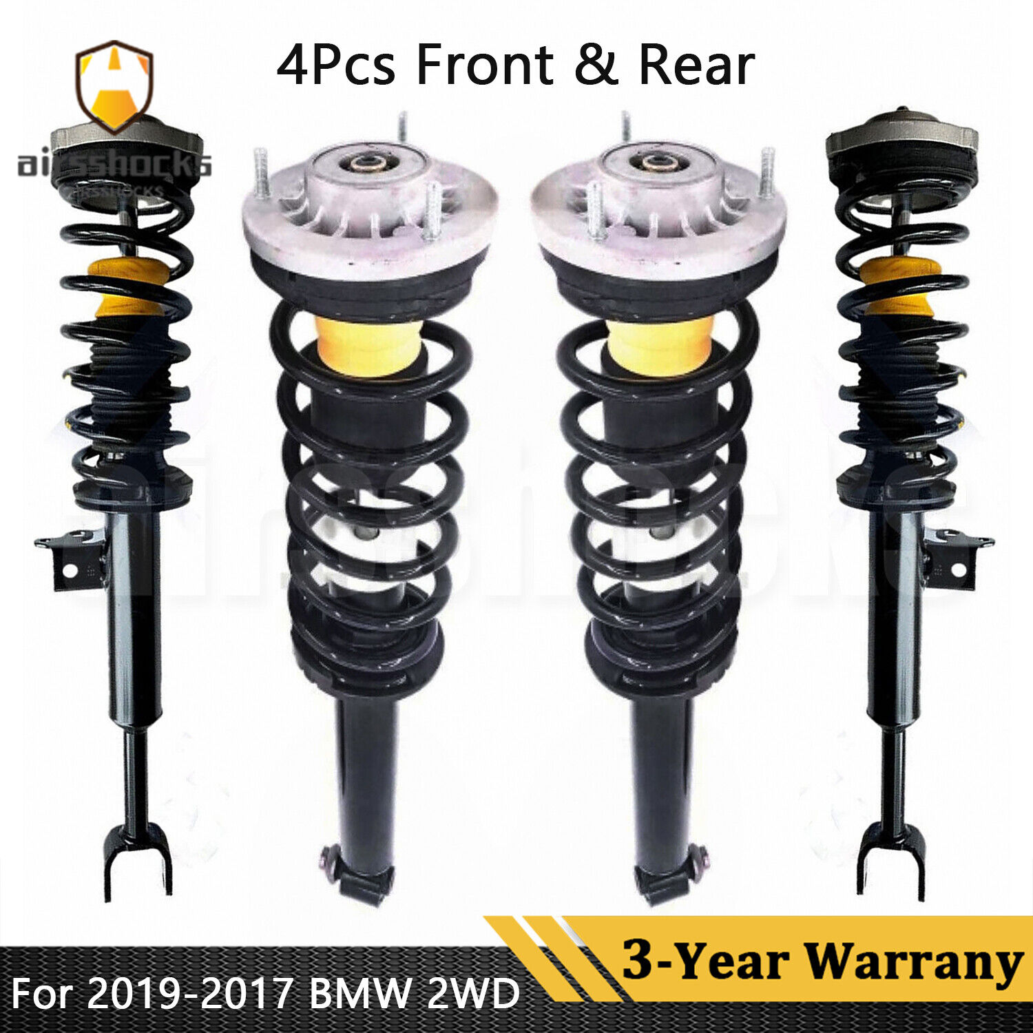 4pcs Front Rear Shock Struts Assembly For BMW F06 F10 F11 F12 528i 535i 550i 2WD