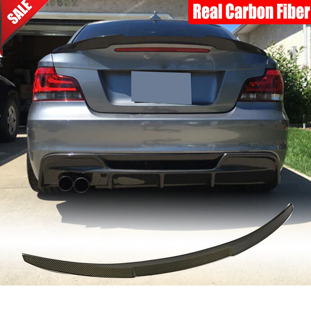 Carbon Fiber Rear Trunk Spoiler Wing For BMW E82 120i 125i 135i M Coupe 2007-12