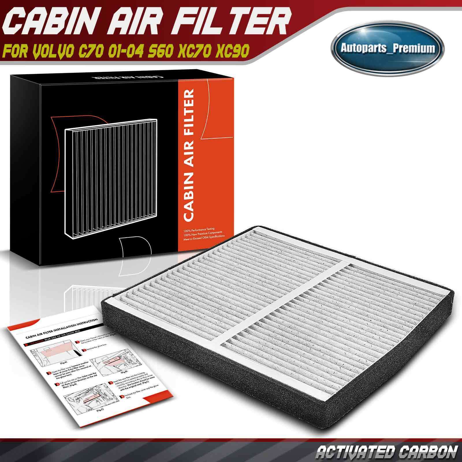 Activated Carbon Cabin Air Filter for Volvo C70 01-04 S60 XC70 Under Glove Box