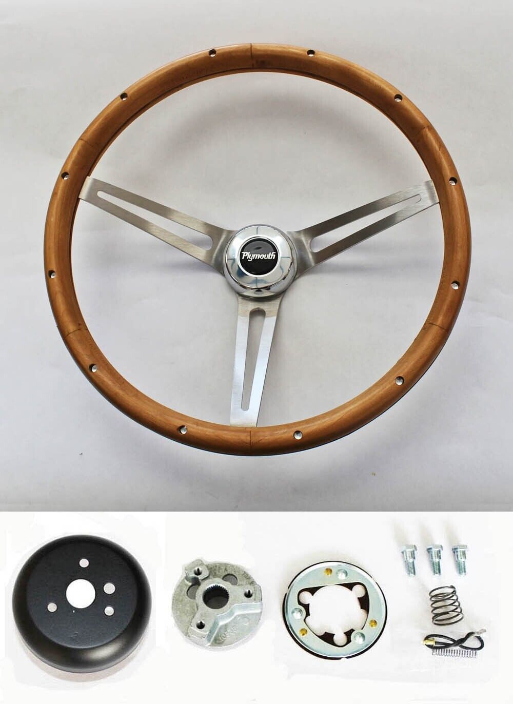 70's Fury Scamp Duster Cuda GTX RR Wood Steering wheel Walnut 15