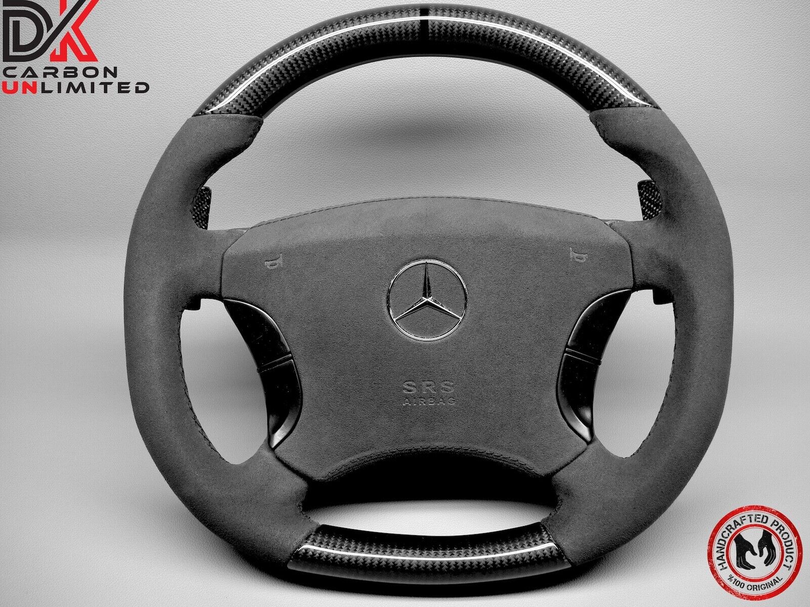 Mercedes W220 S55 AMG W215 CL600 CL55 CL65 Alcantara Small Carbon Steering Wheel
