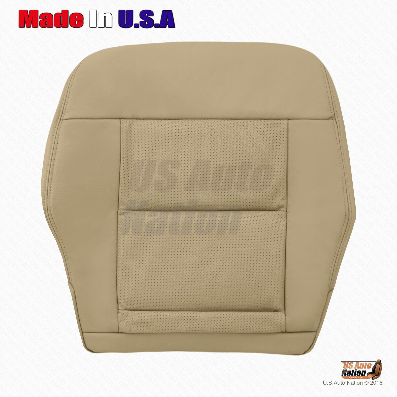 Fits 2011 2012 Mercedes Benz E350 E550 Tan Bottom Perforated Leather Seat Cover