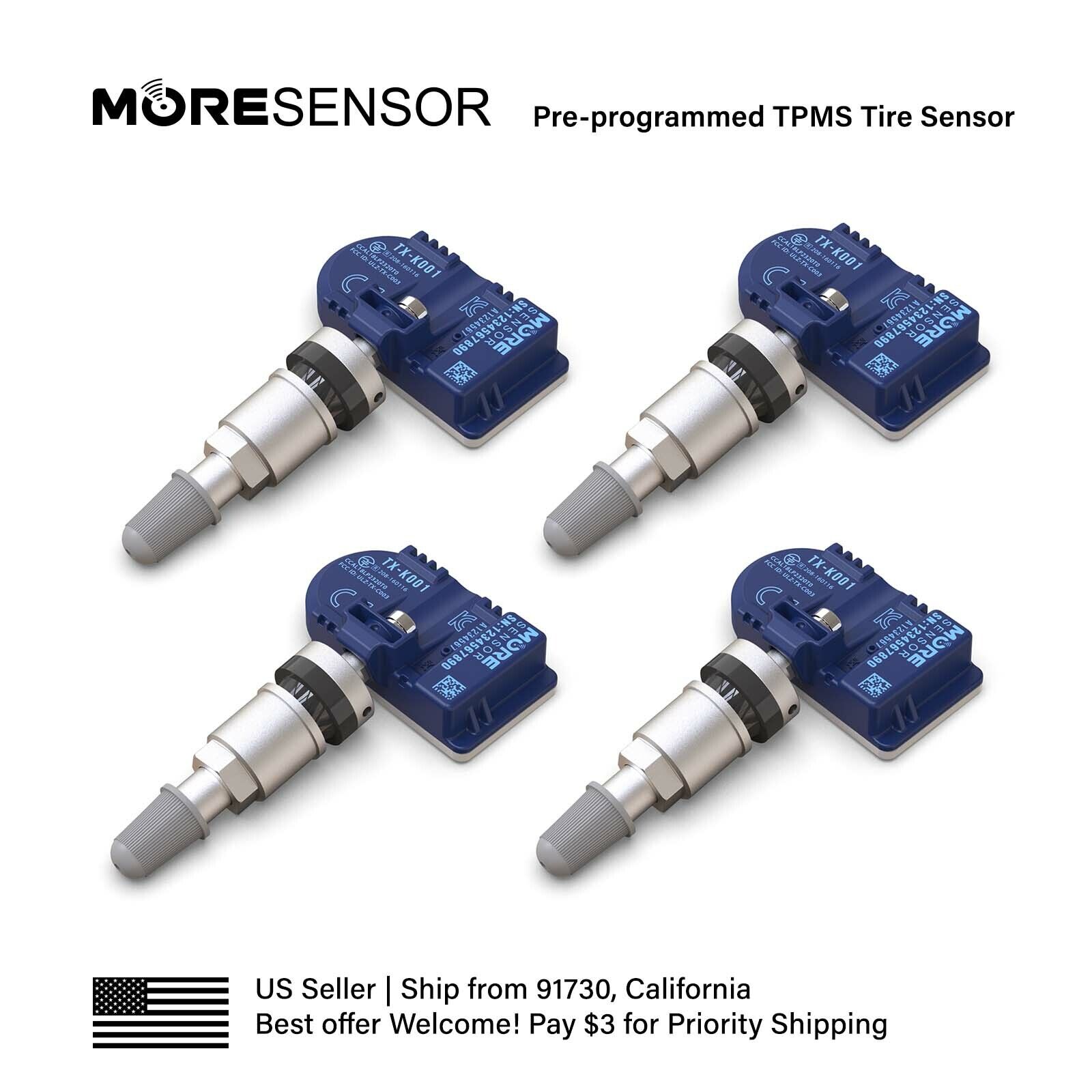 4PC 433MHz MORESENSOR TPMS Clamp-in Tire Sensor for Sedona Soul 52933B2100