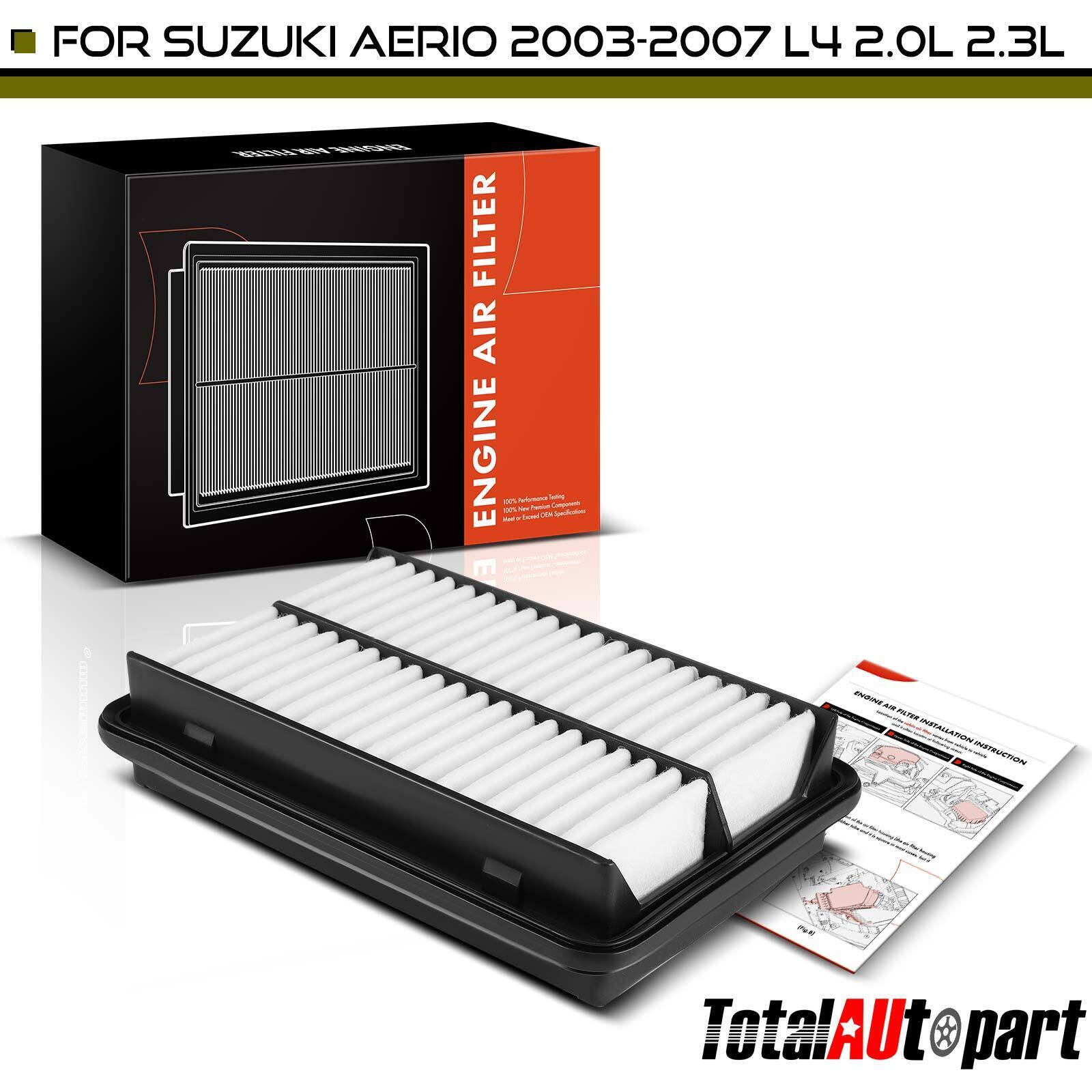Engine Air Filter for Suzuki Aerio 2003 2004 2005 2006 2007 2.0L 2.3L Front Side