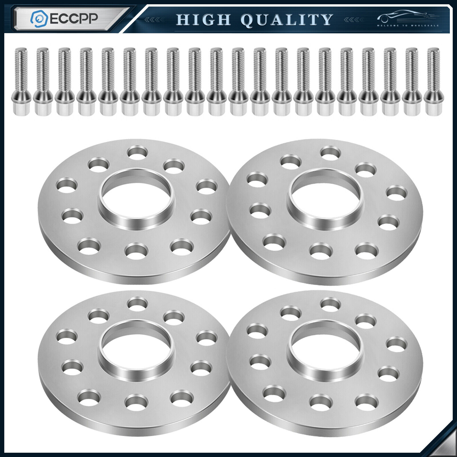 4X 10mm Hubcentric Wheel Spacers 5x100/ 5x112 For Volkswagen Jetta Golf Beetle
