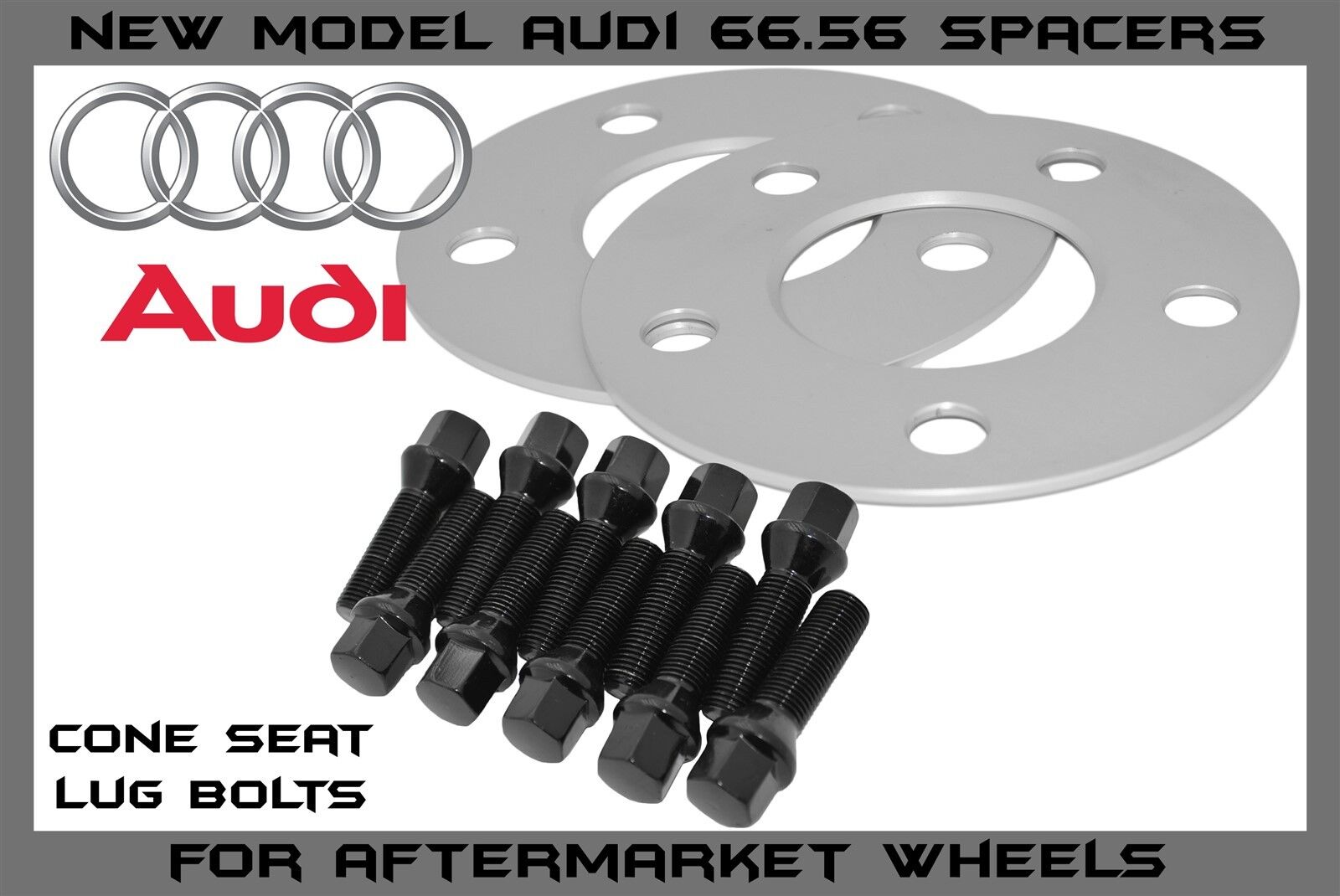 2 Pc | 5mm | Billet Hub Centric Wheel Spacers Audi Mercedes | 5x112 | 66.56 H.B 