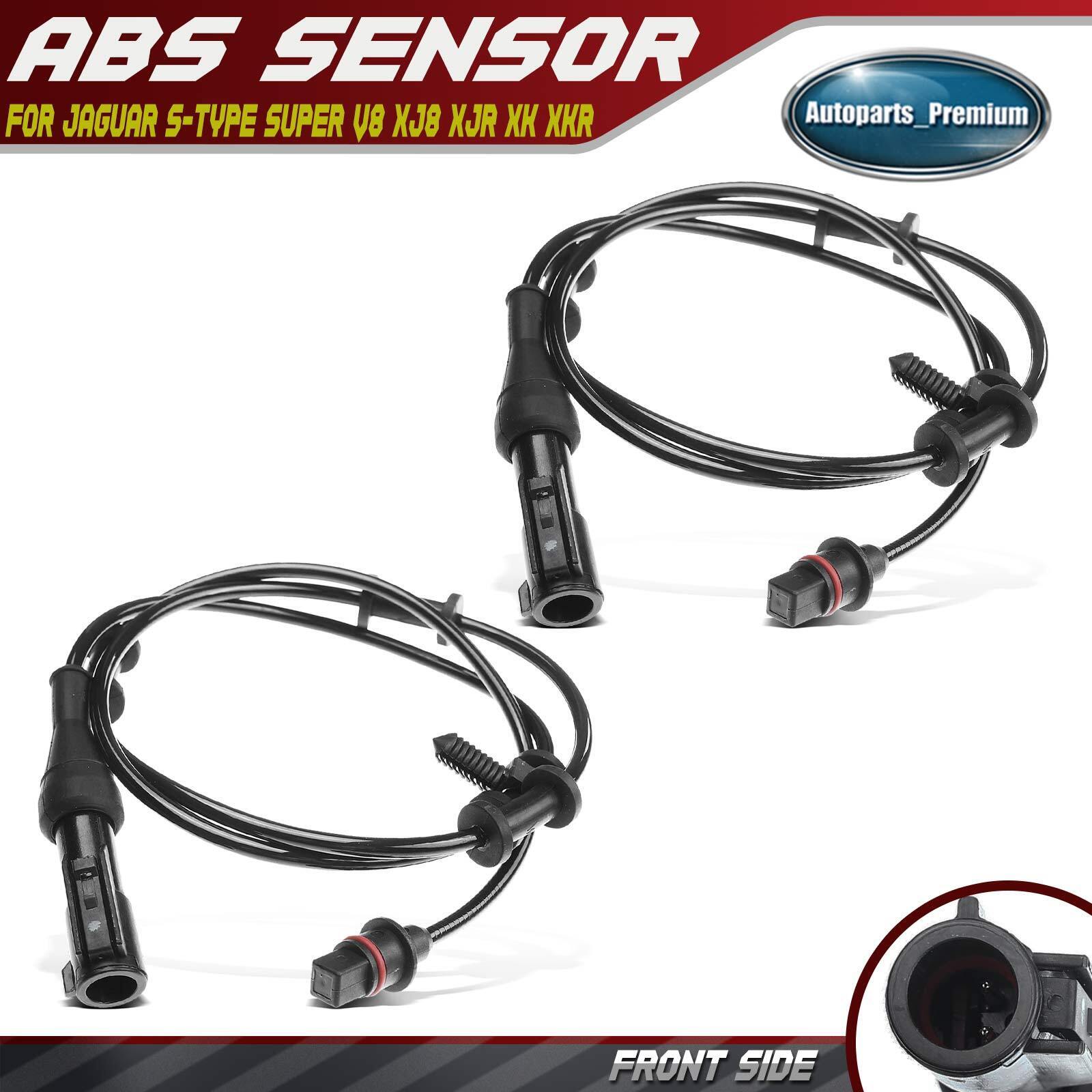 2 ABS Wheel Speed Sensor for Jaguar S-Type Super V8 XJ8 XJR XK XKR Front LH & RH