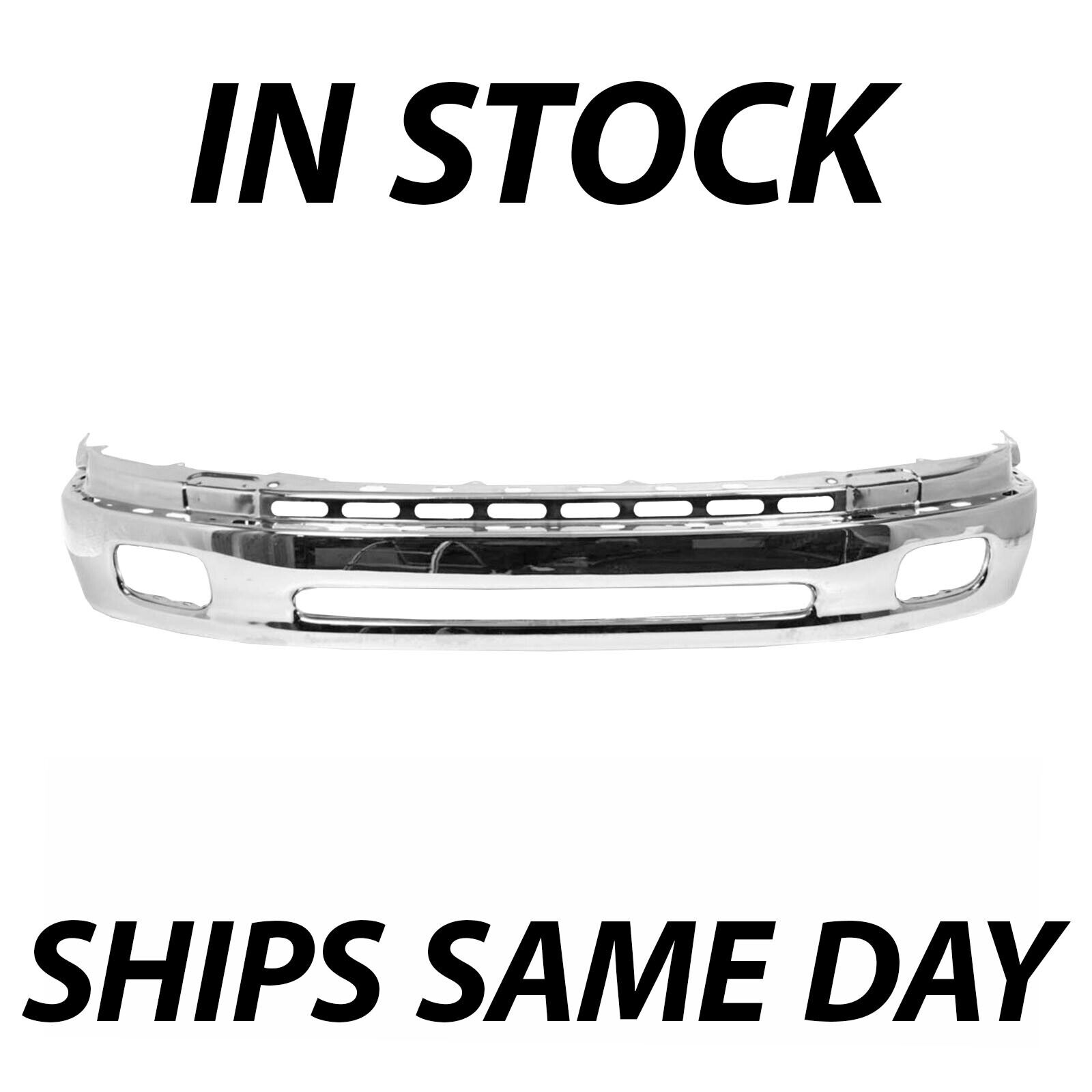 NEW Chrome Steel Front Bumper Face Bar for 2000-2006 Toyota Tundra w/ Fog 00-06