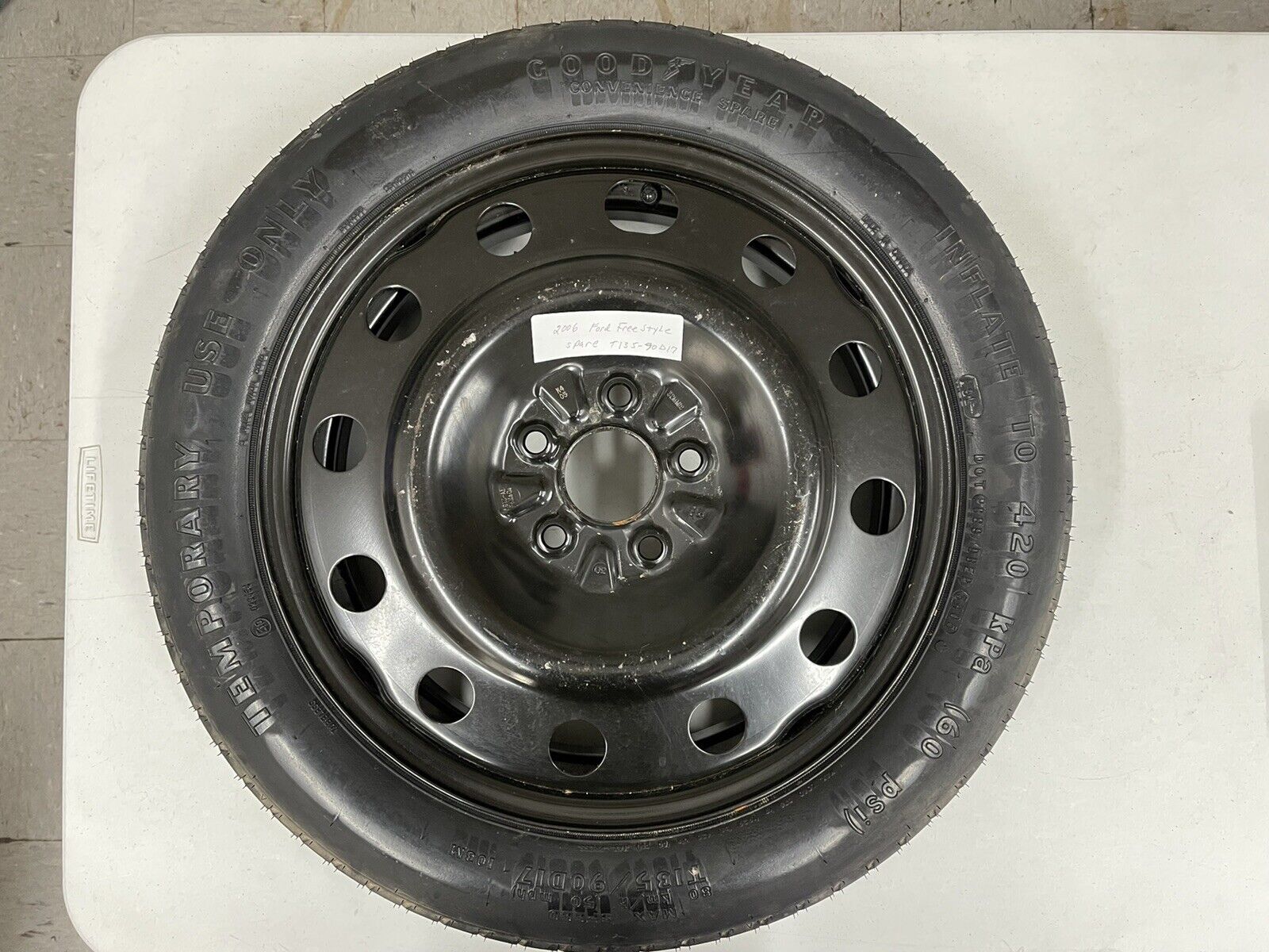 2009 - 2019 Ford Flex Freestyle Taurus Spare Tire Compact Donut OEM T135/90D17 