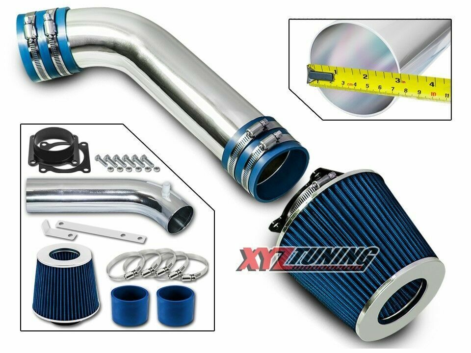 BLUE Short Ram Air Intake Induction Kit + Filter For 03-06 350Z/G35/FX35 3.5L V6