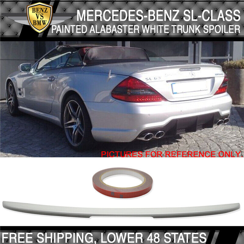 USA Stock 03-11 Benz Sl-Class AMG ABS Trunk Spoiler Painted Alabaster White #960