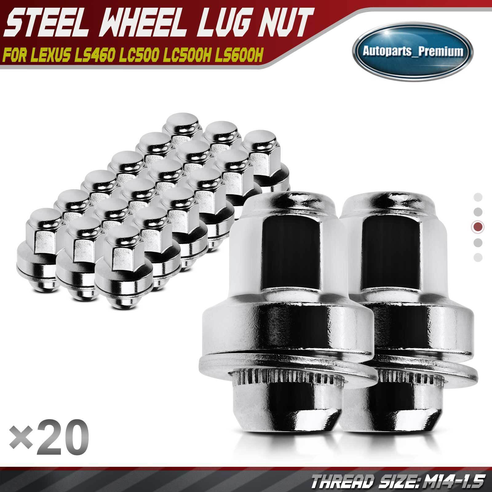 20x Front & Rear M14-1.50 Wheel Lug Nut for Lexus LS460 2007-2017 LC500 LS600h