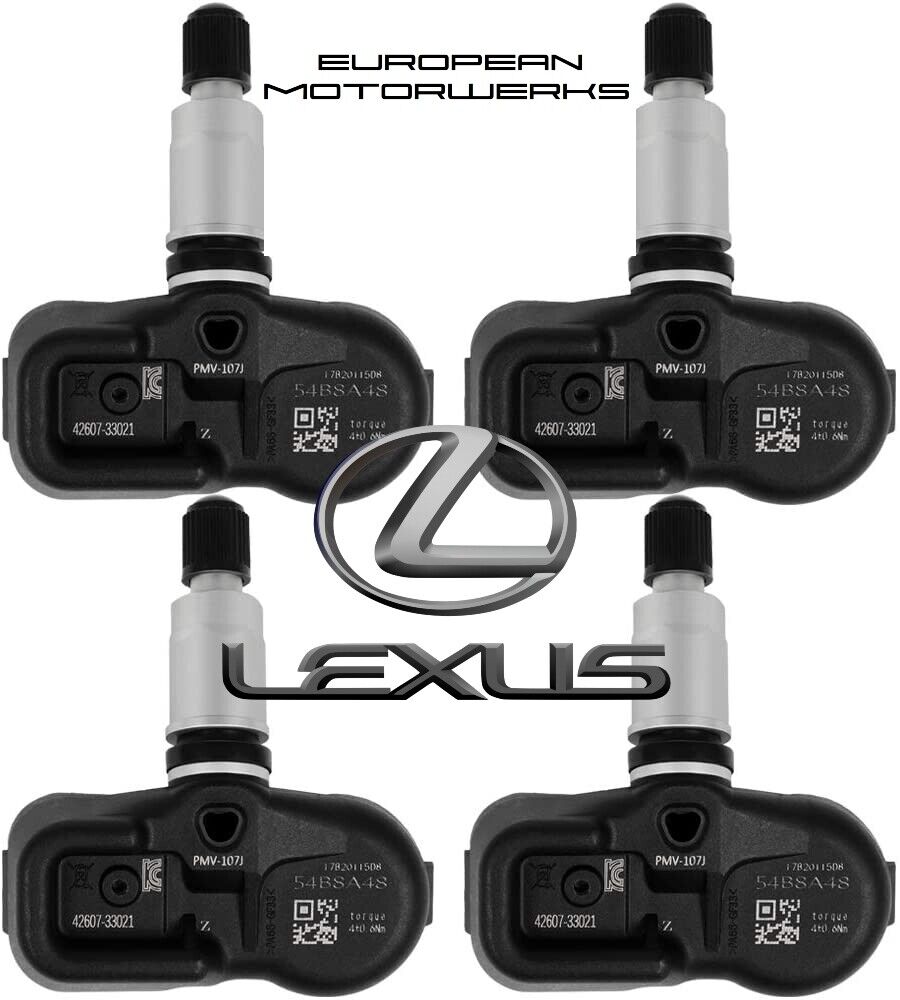 SET OF 4 OEM 04-16 LEXUS GS460 GS450h IS F TPMS Tire Pressure Sensors Kit