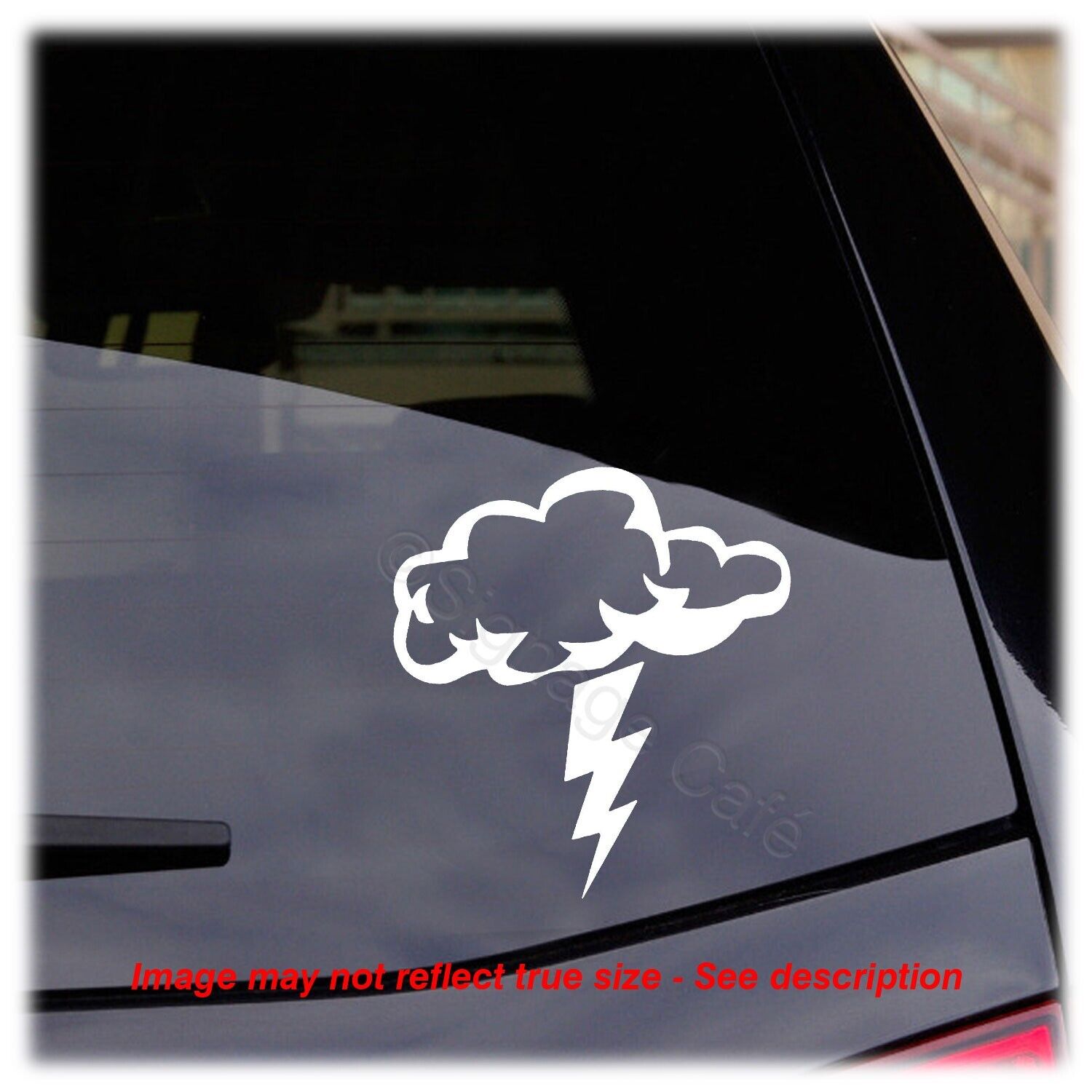 Storm Cloud Lightning Bolt Decal Sticker