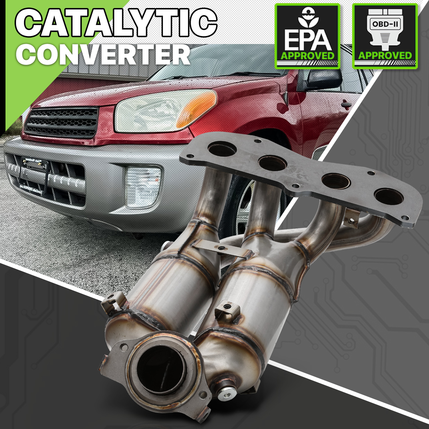 Catalytic Converter Exhaust Header Manifold fit 2001-2003 Toyota RAV4 2.0 1AZ-FE