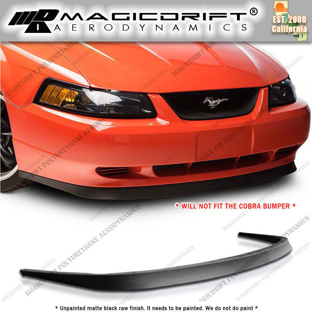 For 99-04 Mustang Mach 1 Chin Spoiler CBR Style Front Bumper Lip Kit GT SVT PU