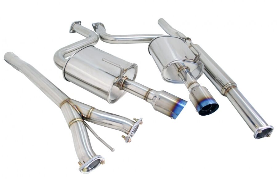 Megan Stainless OE-RS Catback Exhaust Dual Blue Tip w Silencer Fits Maxima 09-14