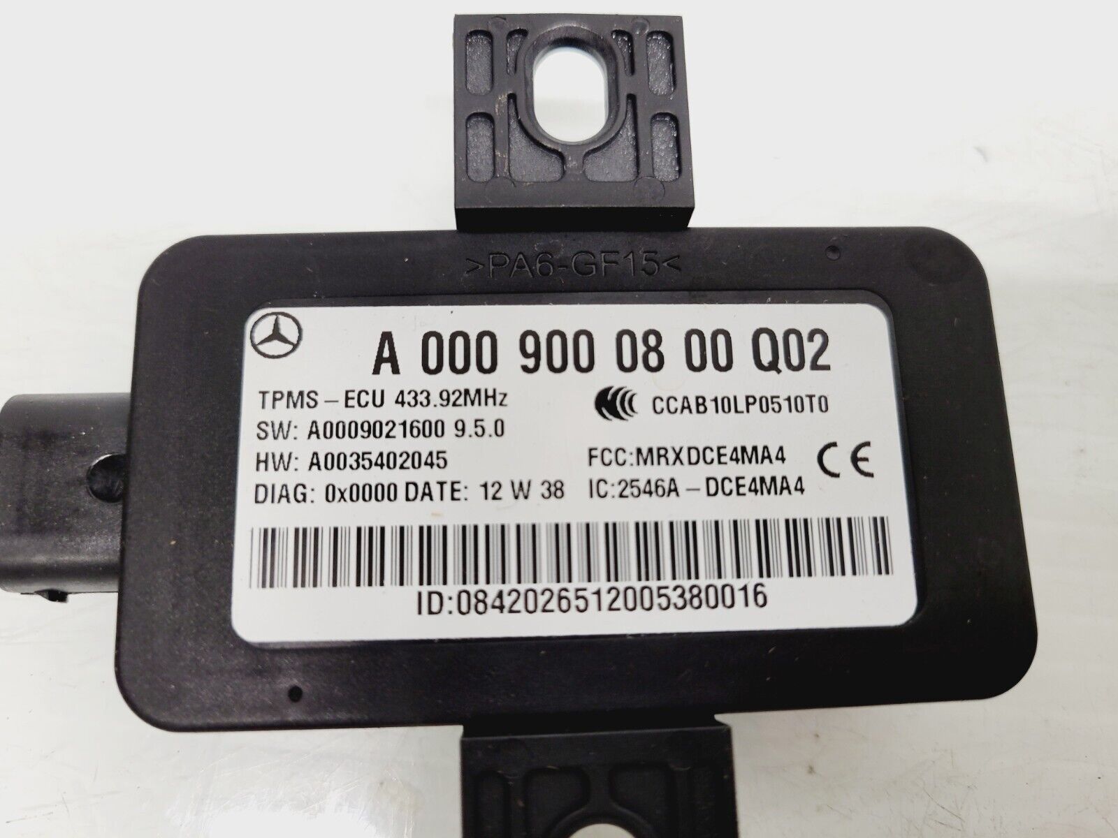 2012-2014 Mercedes C250 C350 TPMS Tire Pressure Sensor Module OEM A0009000800
