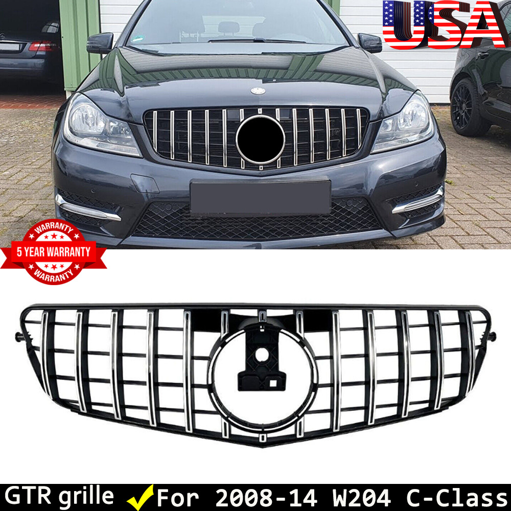 GTR Grill For Mercedes Benz C-Class W204 2008-2014 C180 C200 C300 C350 Grille