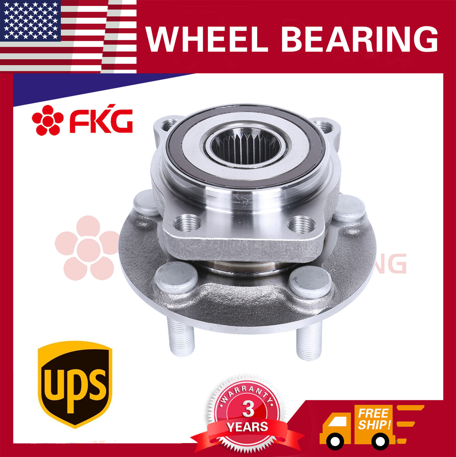 Front Wheel Hub Bearing Assembly NEW for 2005-2014 Subaru Legacy Outback 513220