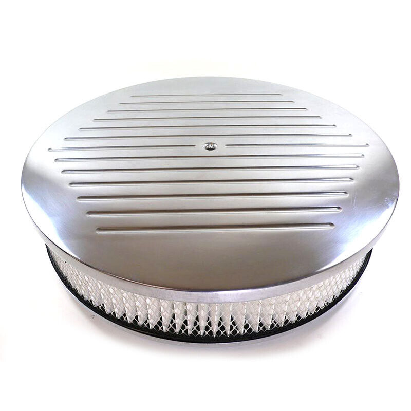Bandit Air Cleaner Assembly 6817; Ball Milled Polished Alum Round 14\