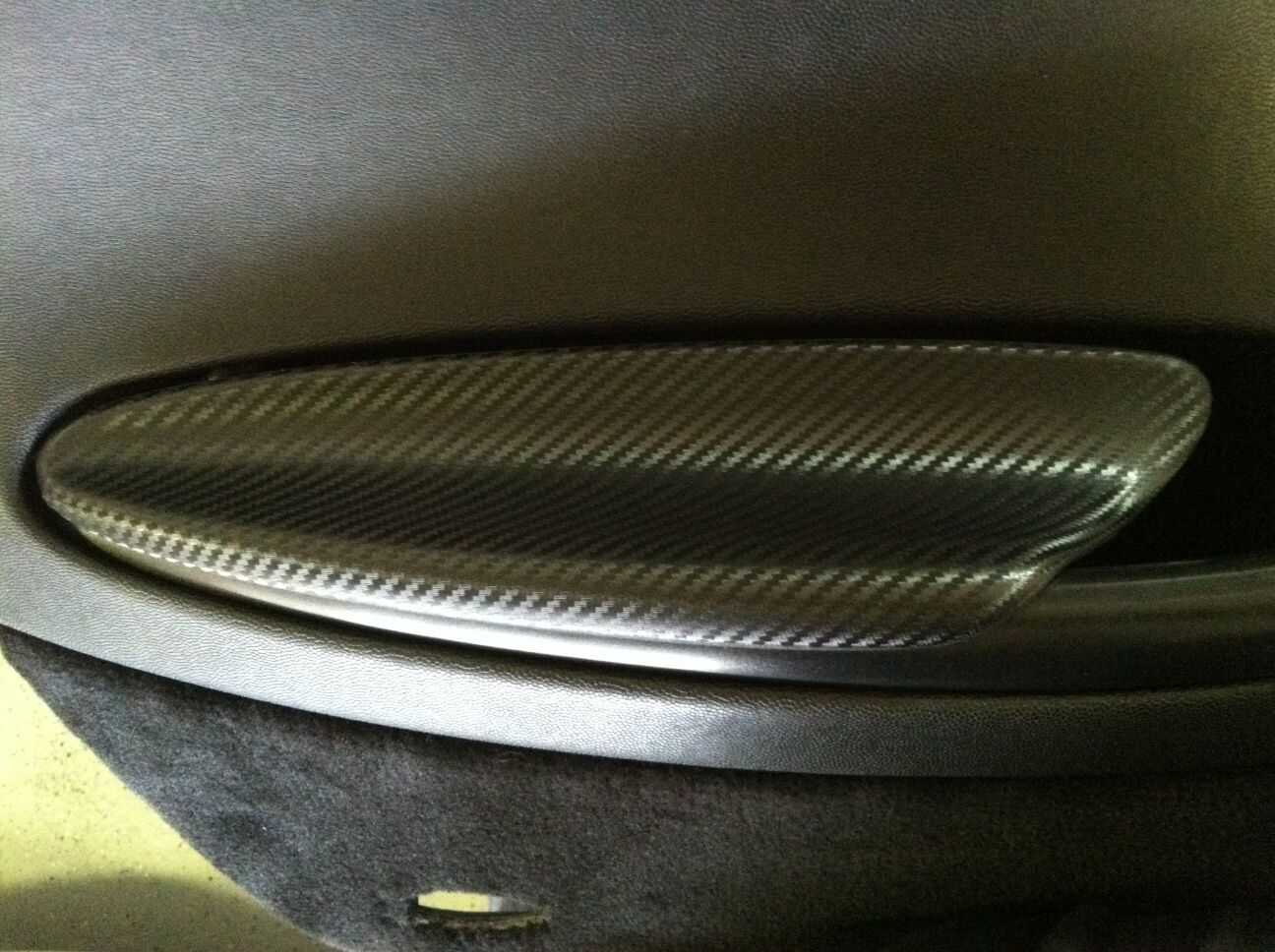 Carbon Fiber Finish Door Armrest Pocket Lid Covers  : fits Porsche Boxster 986