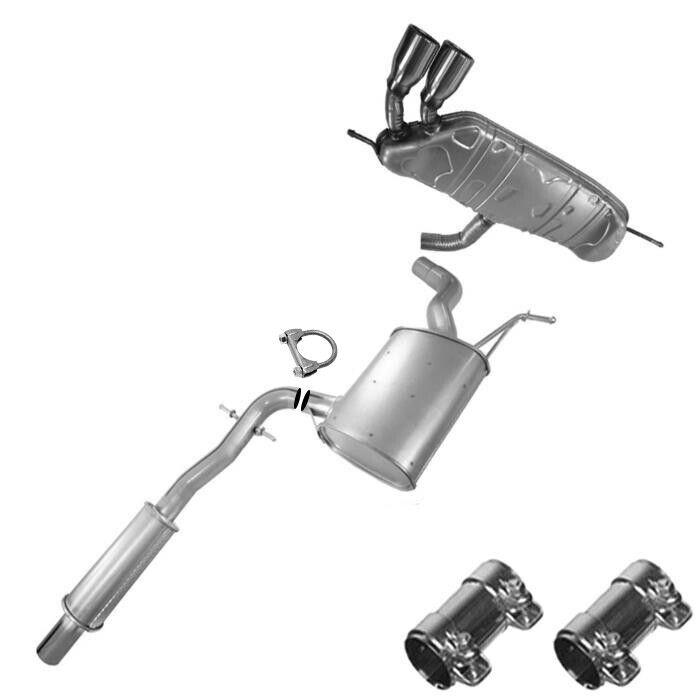 Resonator Pipe Muffler Exhaust System Kit fits: VW 10-14 Golf 06-09 Rabbit 2.5L