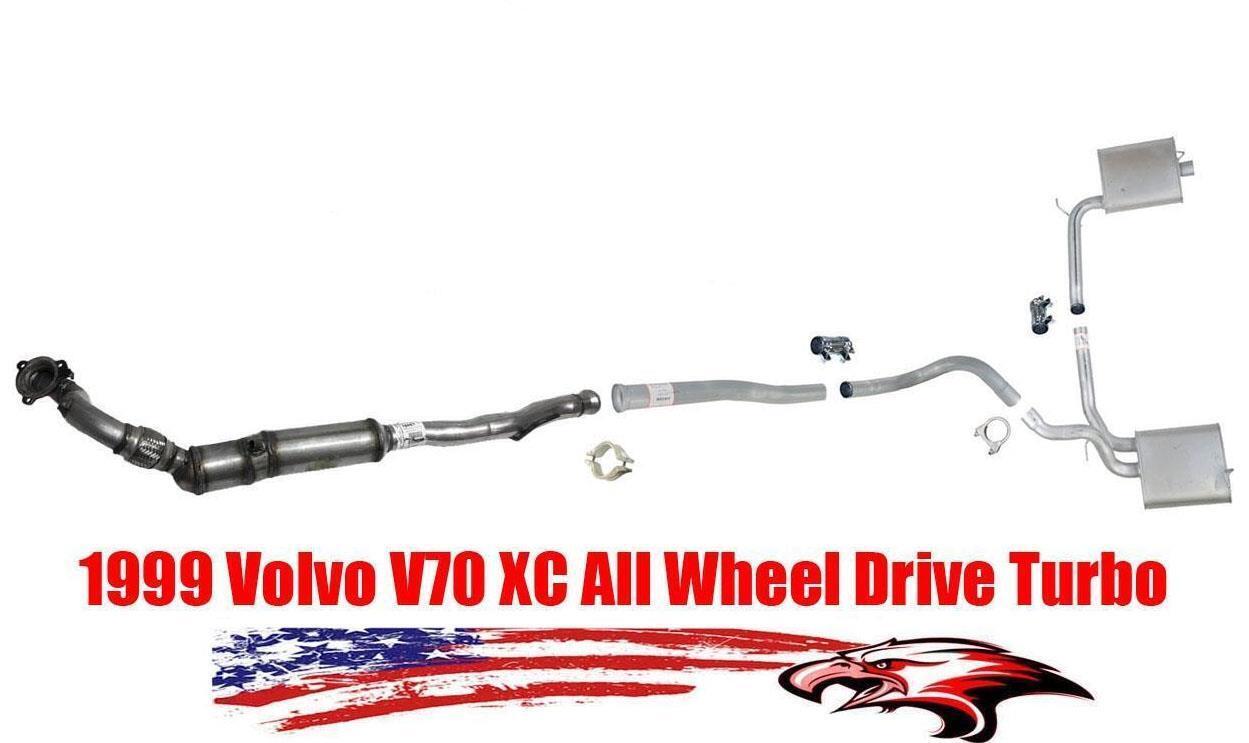 Muffler Exhaust System & Catalytic Converter for Volvo S70 2.4L Turbo AWD 1999
