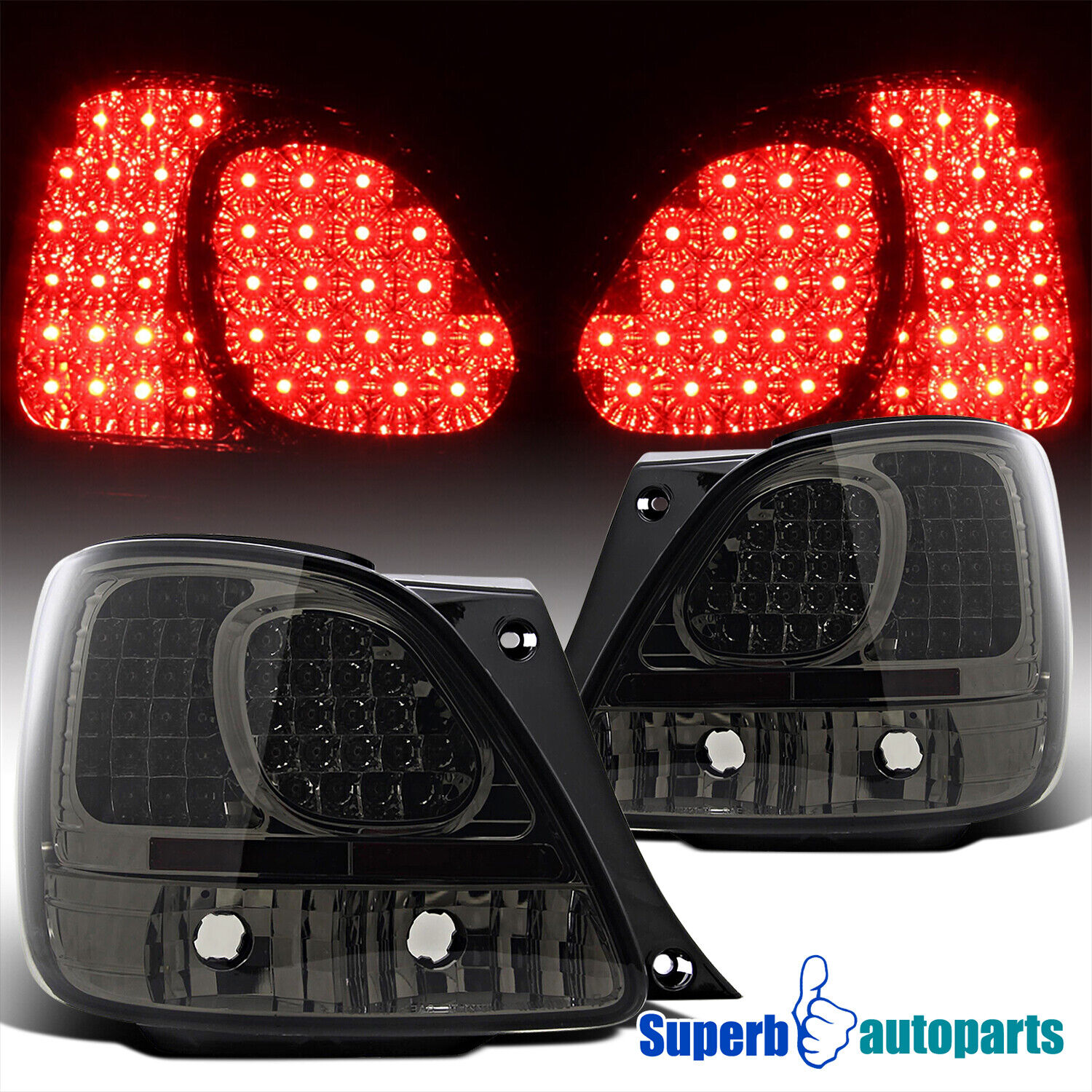 Fits 1998-2005 Lexus GS300 GS400 GS430 LED Tail Brake Lights Smoke Replacement