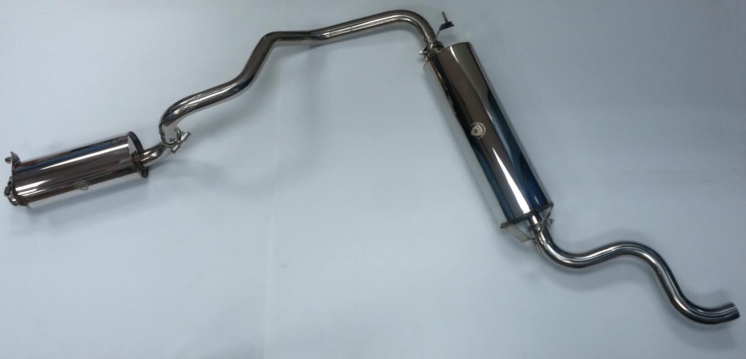 VOLVO 240 STAINLESS STEEL POLISHED EXHAUST SYSTEM 2 MUFFLERS CLAMPS AND PIPES 