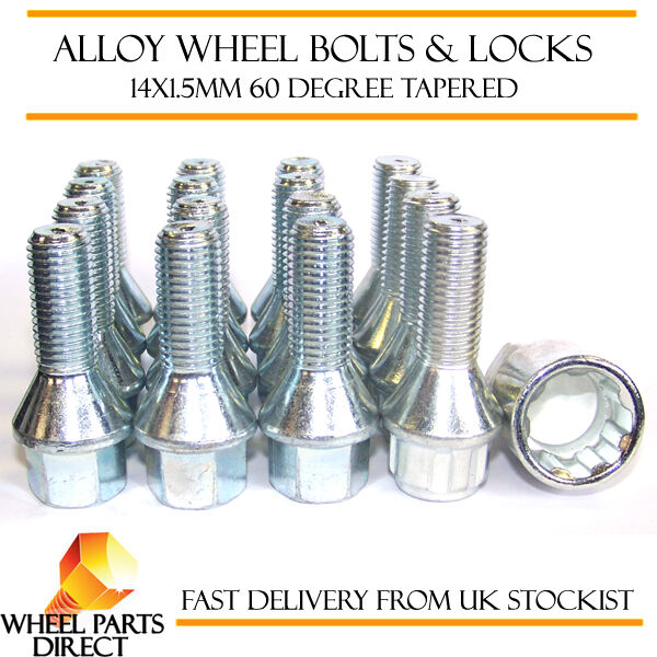 Wheel Bolts & Locks (12+4) 14x1.5 Nuts for VW Golf R32 [Mk4] 02-04