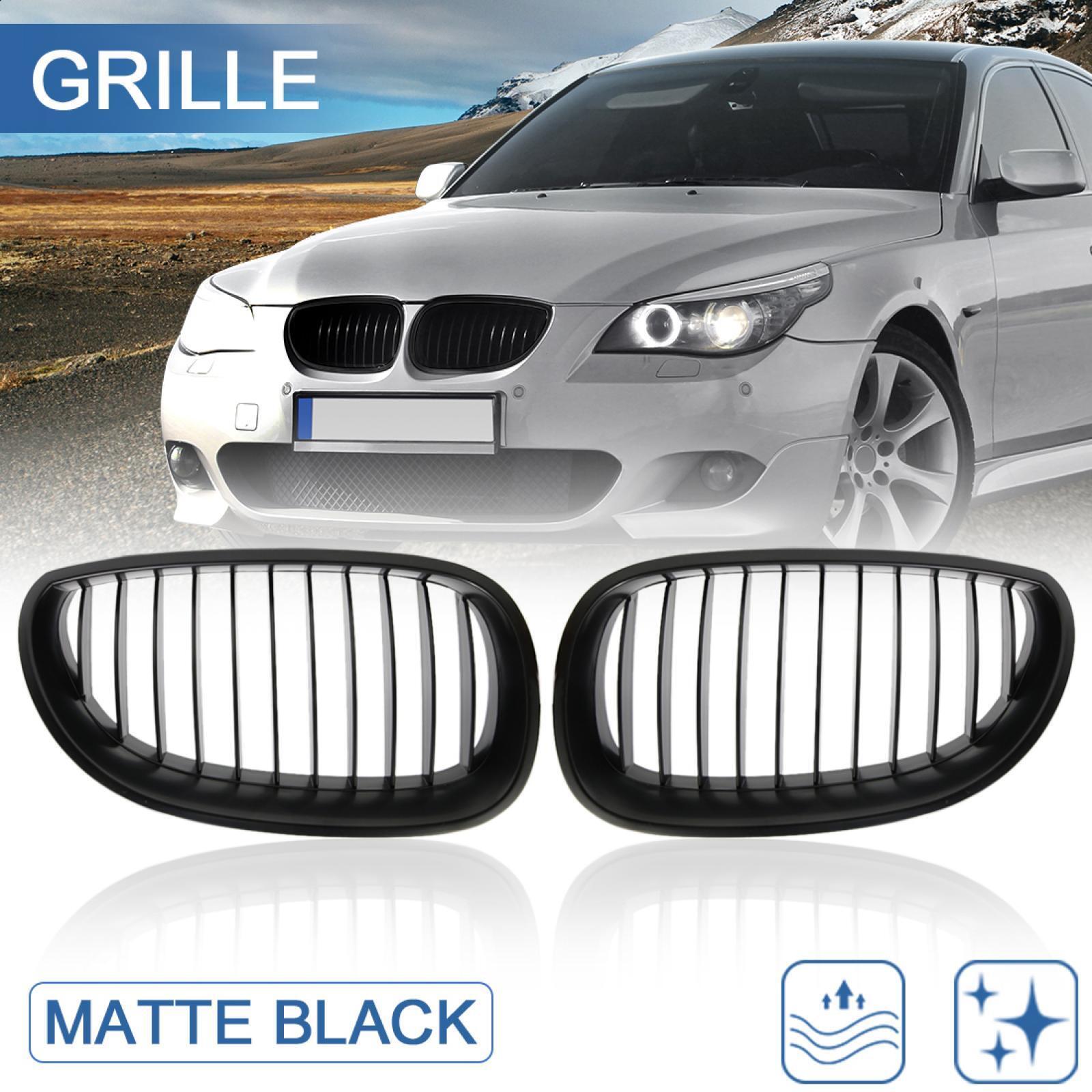 Matte Black Grill Grille For BMW E60 E61 528i 535i 525i 530i 530xi 545i M5 03-09