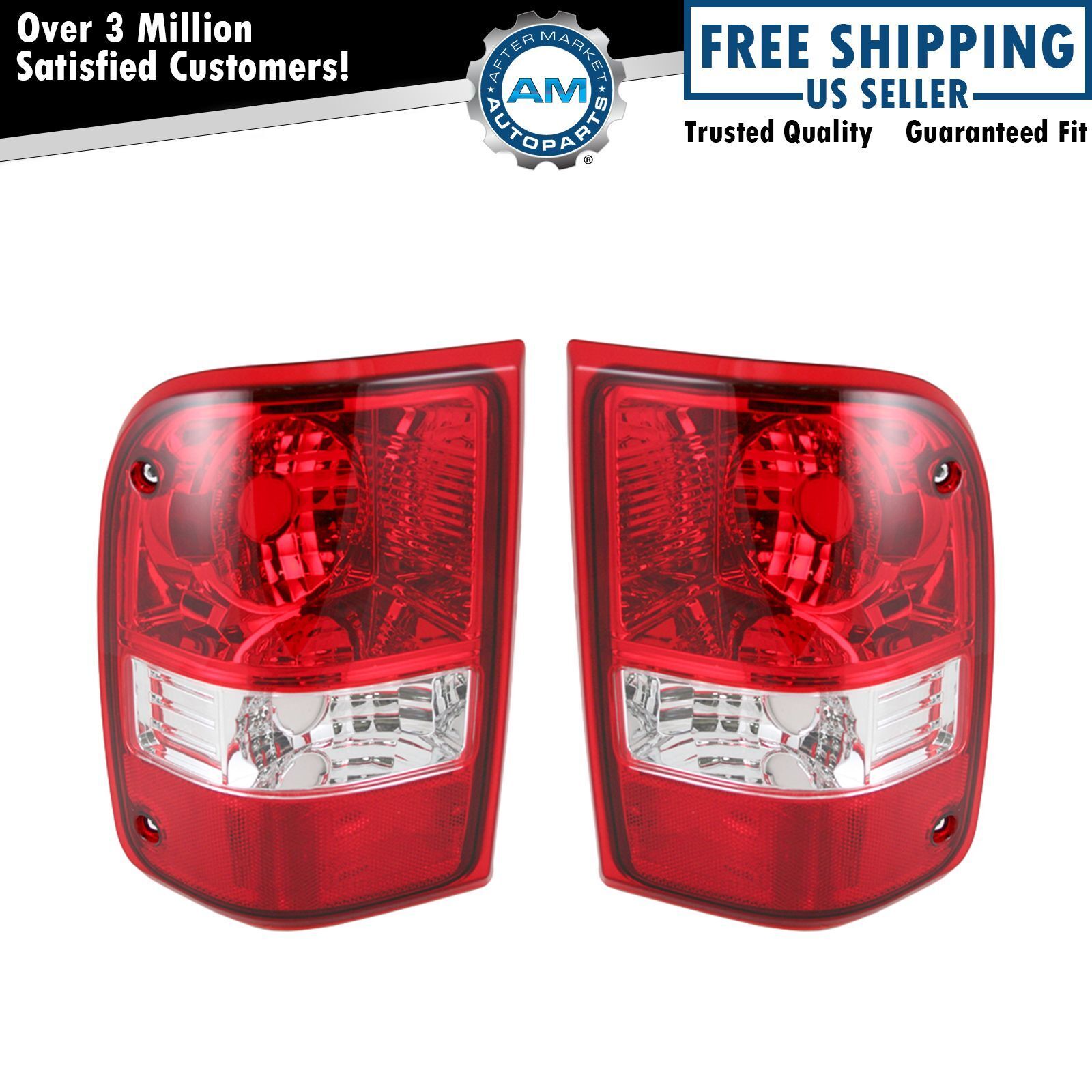 Tail Lights Taillamps Left/Right Pair Set For 2006-2011 Ford Ranger Pickup