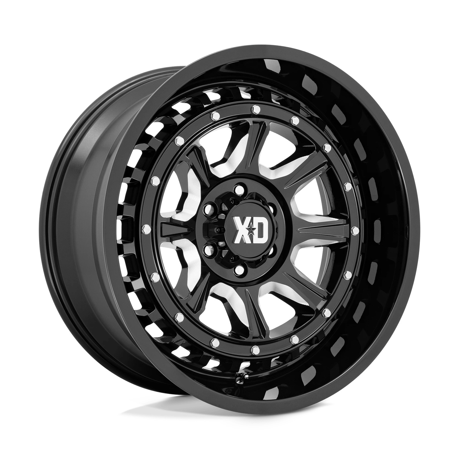 20x10 XD Series XD866 Outlander Gloss Black Milled Wheel 5x5 (-18mm)