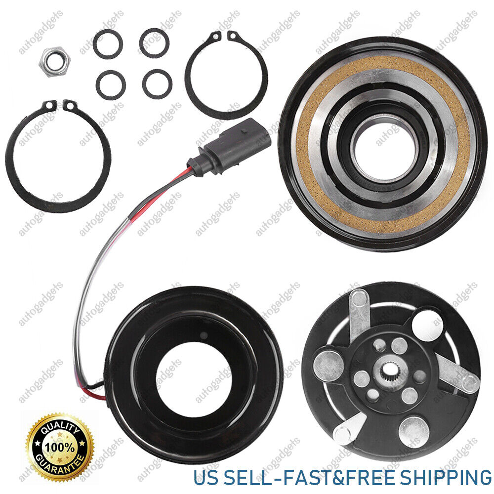 A/C Compressor Clutch Kit For Audi TT VW Jetta SD7V16 PULLEY BEARING COIL Plate