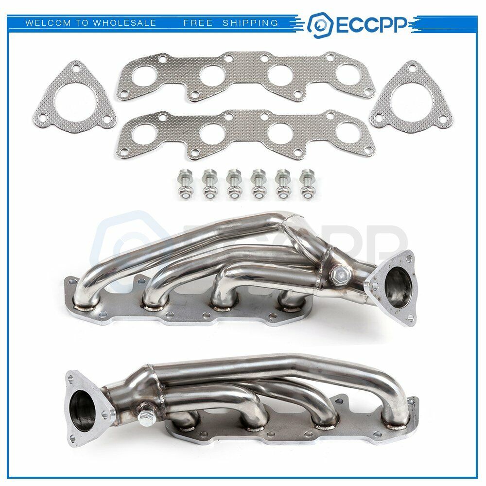 FOR TOYOTA TUNDRA SEQUOIA 4.7L V8 STAINLESS RACING HEADER EXHAUST MANIFOLD 00-04