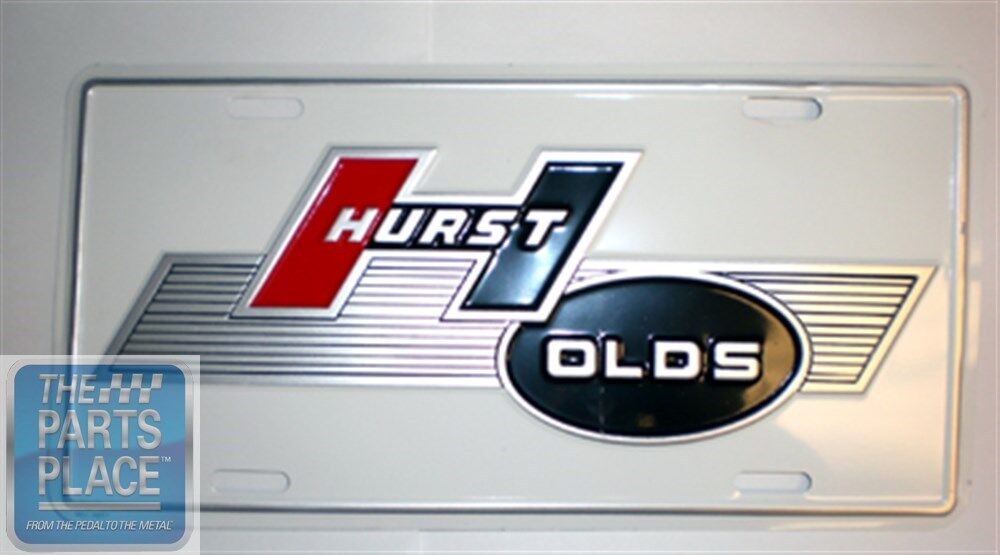 1968 Oldsmobile Cutlass / 442 Hurst Olds Accessory License Plate White 