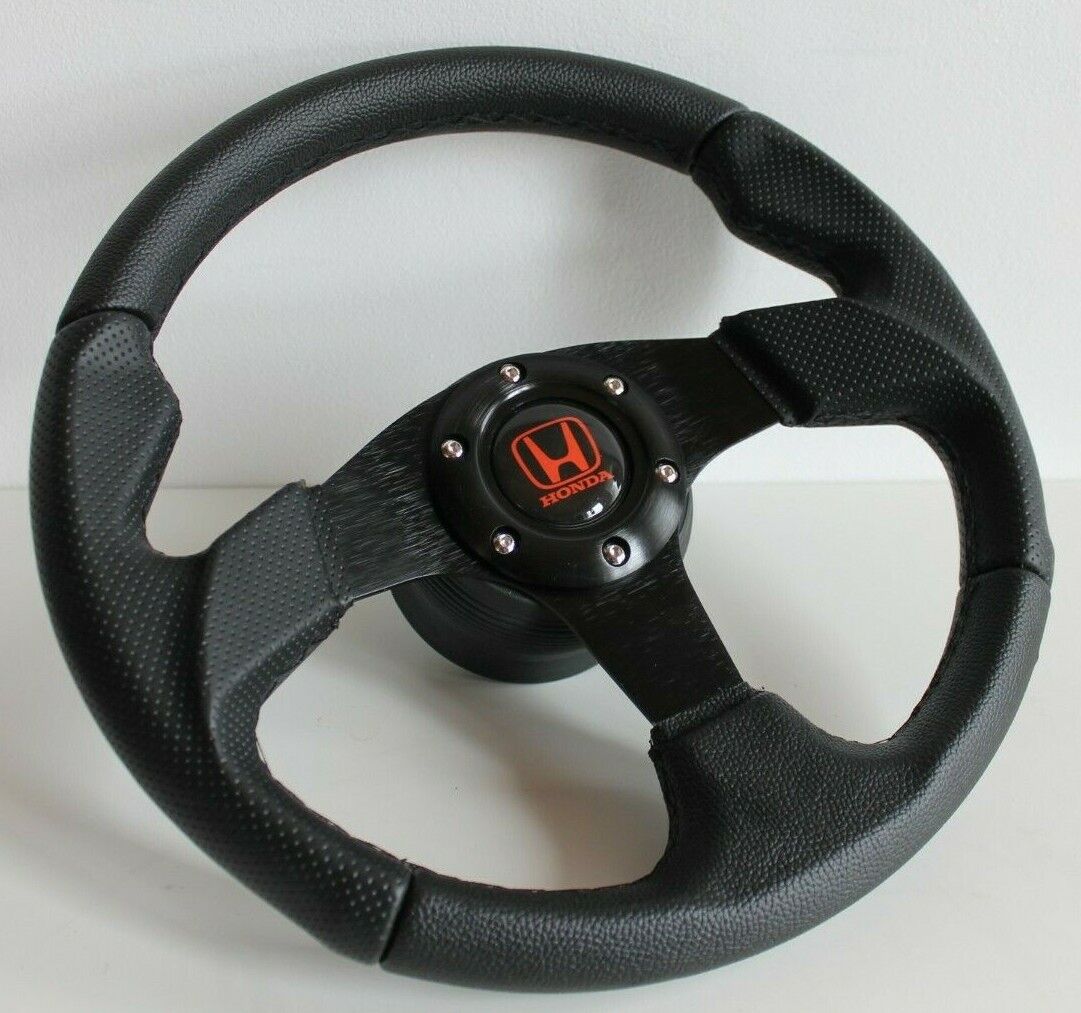 Steering Wheel Fits For HONDA Civic Integra Accord  CRX Sol Leather 93-98