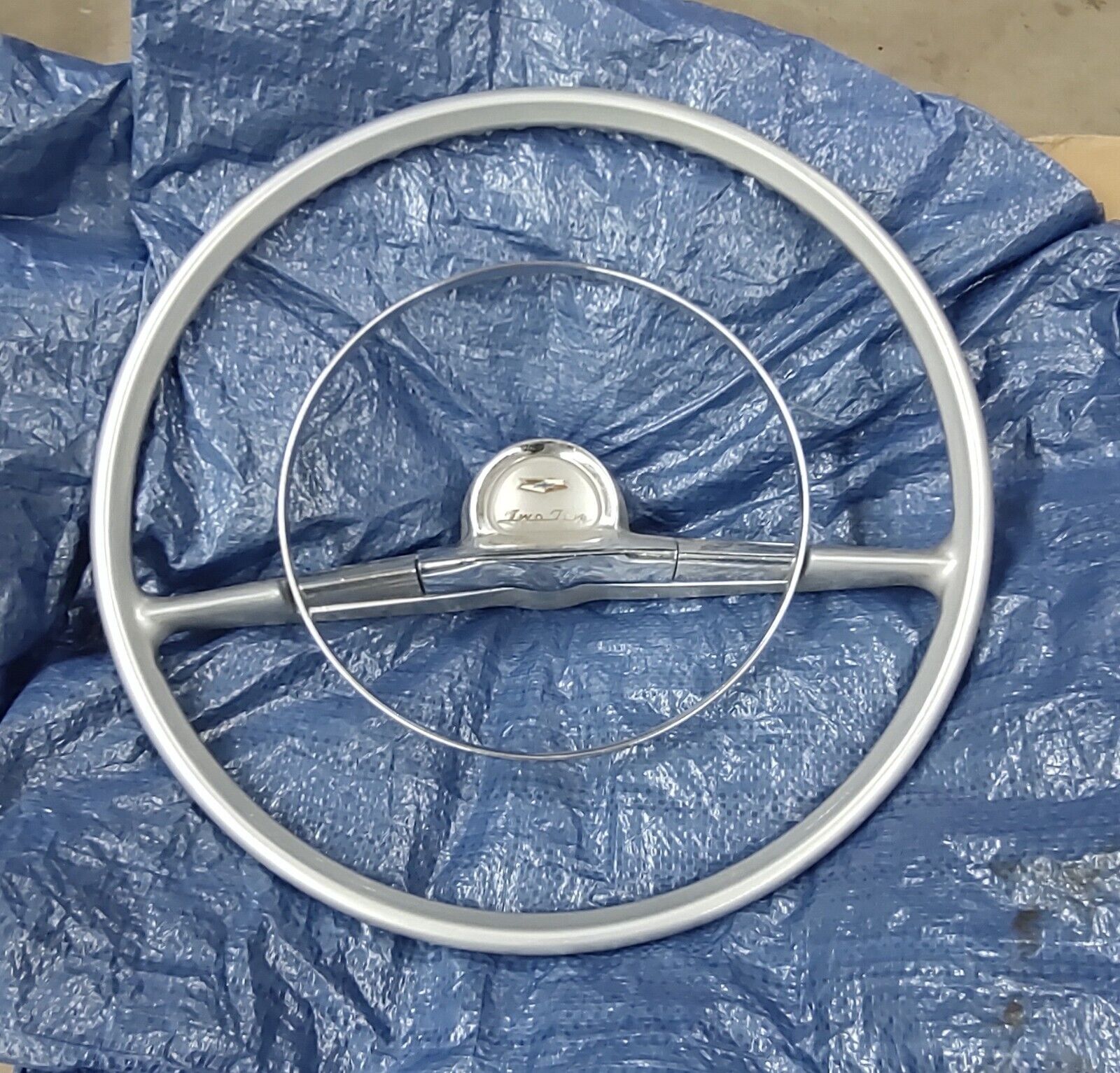1957 Chevrolet Bel Air 210 150 Steering Wheel with Horn Ring Original 57