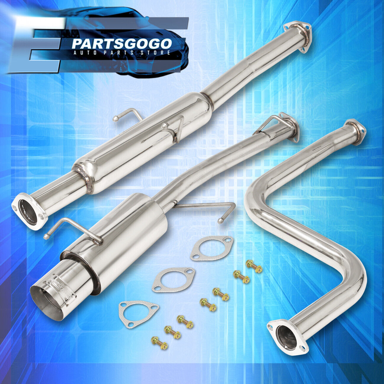 For 92-96 Honda Prelude BB JDM Stainless Catback Exhaust System 4.5