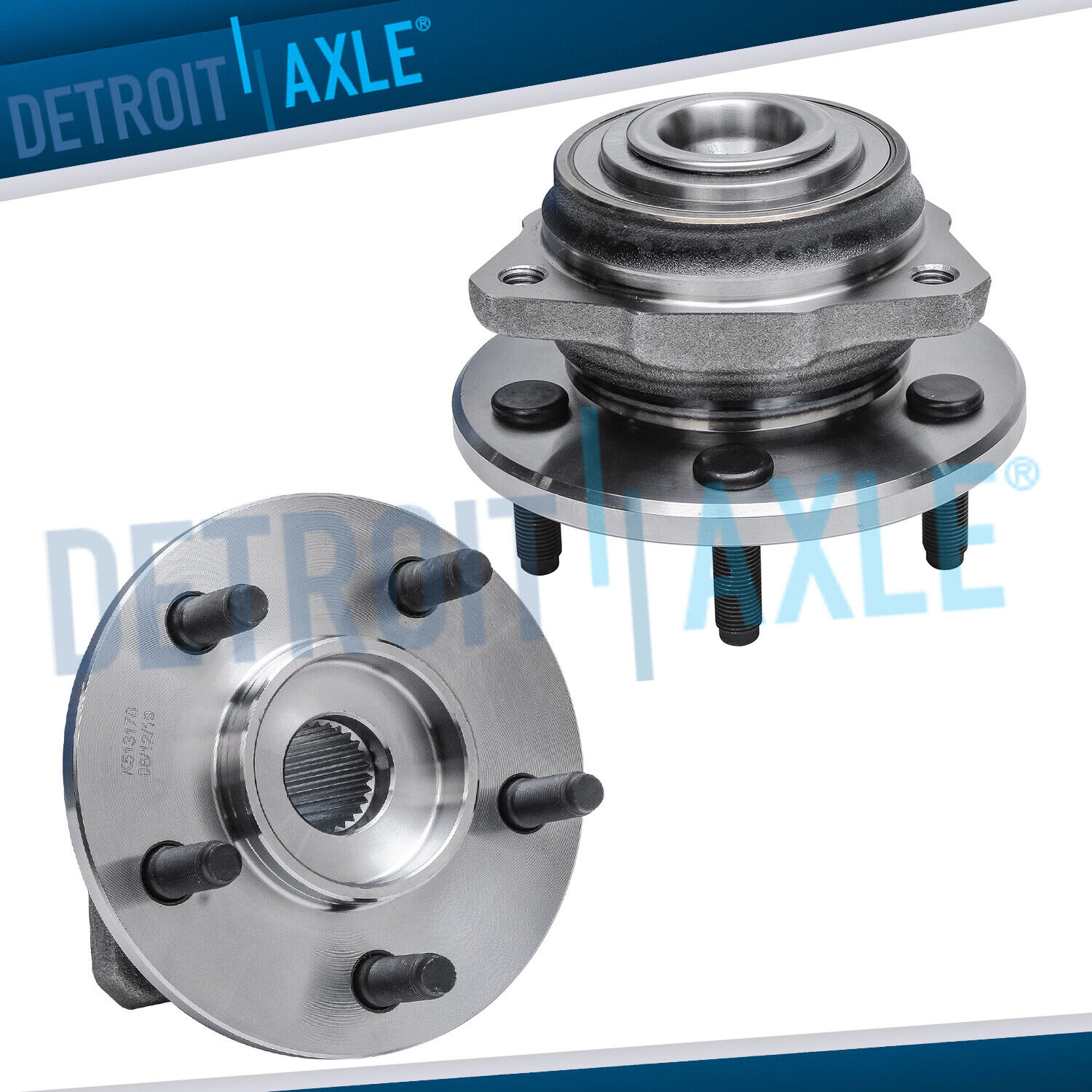 Pair (2) Front Wheel Bearing & Hub for 2002 2003 2004 2005 Jeep Liberty w/o ABS