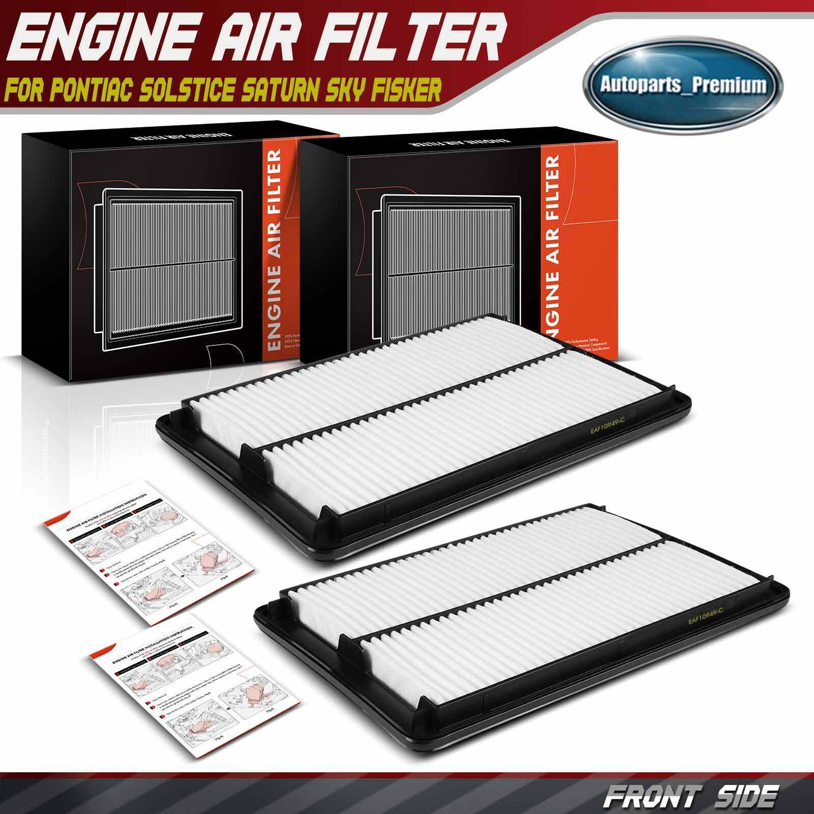2x Engine Air Filter for Pontiac Solstice 06-09 Saturn Sky 07-10 Fisker Karma 12