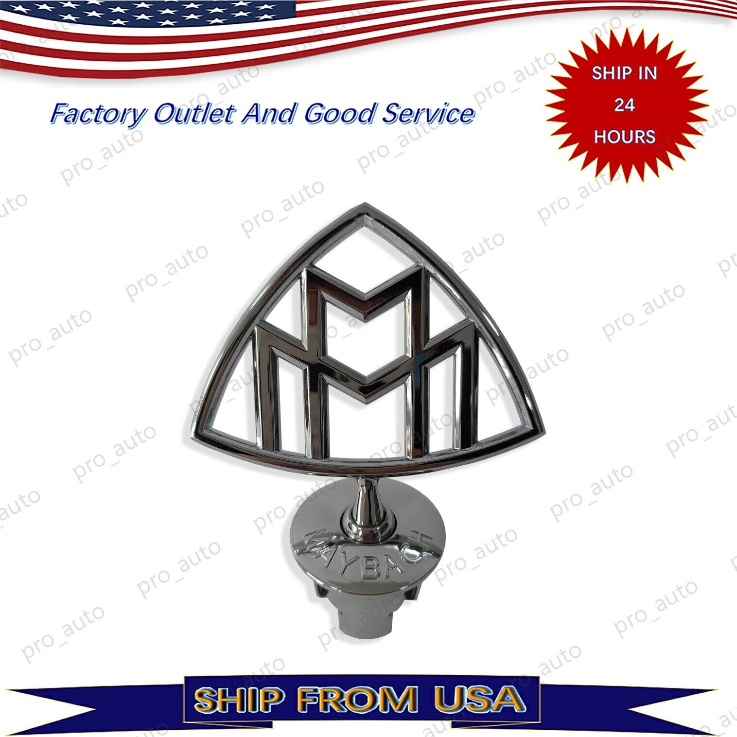 Front Hood Emblem Ornament Logo Badge for Mercedes Benz Maybach S600 500 W222