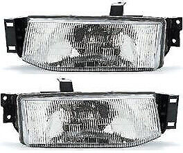 Headlights Headlamps Left & Right Pair Set NEW for 91-96 Ford Escort
