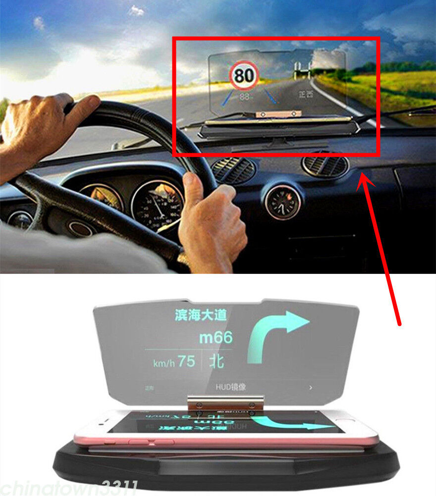 Car SUV GPS Navigation Holder HUD Head Up Display Projector Mobile Phone Bracket